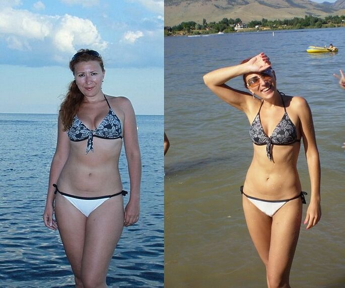 φωτογραφία πριν και μετά τη διατροφή φαγόπυρου